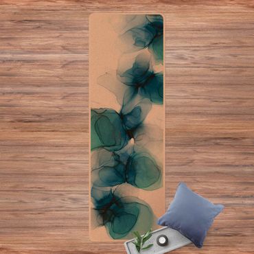 Tapis de yoga - Wild Flowers In Blue And Gold