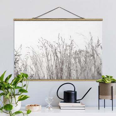 Tableau en tissu avec porte-affiche - Winter Grasses - Format paysage 3:2