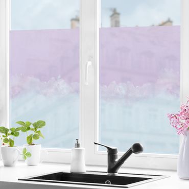 Décoration pour fenêtre - Jeu de couleurs nuageux lilas