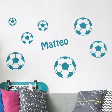 Sticker mural texte personnalisé - Customised text Football Star