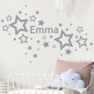 Sticker mural texte personnalisé - Stars With Customised Name