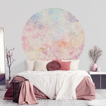 Papier peint rond autocollant - Delicate Blossom Dream In Pastel