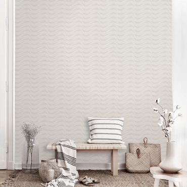 Papier peint - Delicate Wave Pattern In Grey