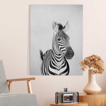Tableau sur toile - Zebra Zilla Black And White - Format portrait 3:4