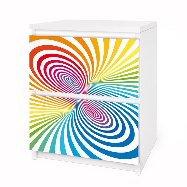 Papier adhésif pour meuble Vortex de couleurs