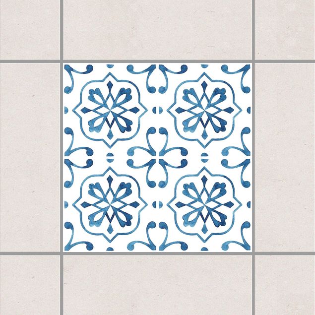 Décorations cuisine Série à motifs bleu blanc No.4