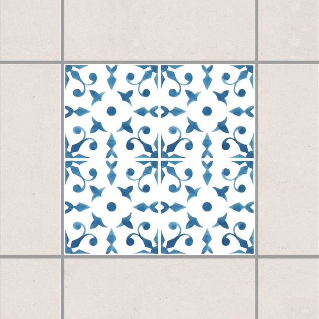 Décorations cuisine Série à motifs bleu blanc No.6