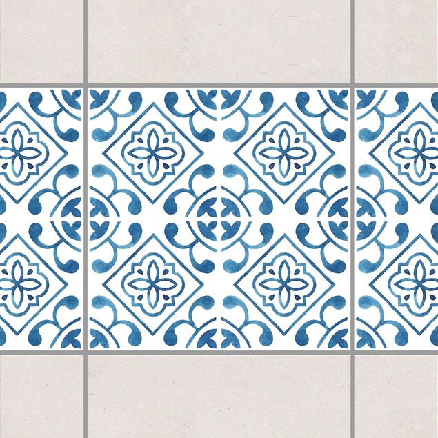 Déco murale cuisine Blue White Pattern Series No.2