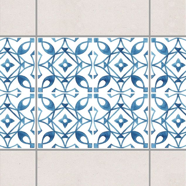 Décorations cuisine Série à motifs bleu blanc No.8