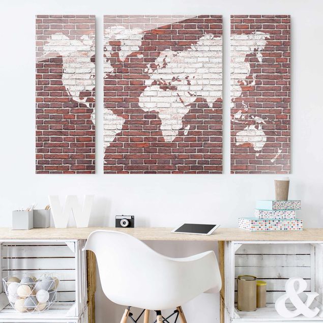 Tableau industriel Brick World Map