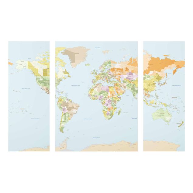 Tableau ville Carte politique du monde