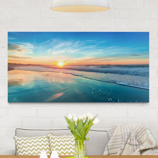 Impression sur toile - Romantic Sunset By The Sea