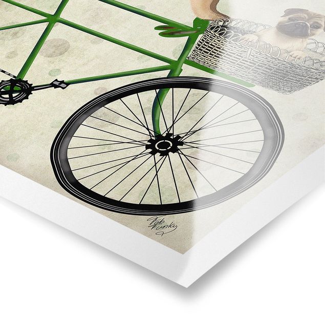Tableau vintage Cyclisme - Carlins à vélo