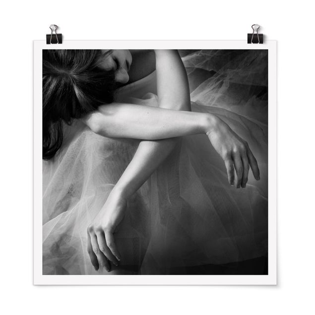 Posters en noir et blanc Les mains d'une ballerine