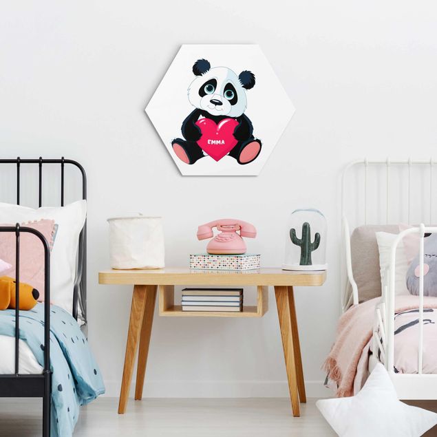 Tableaux modernes Panda au cœur