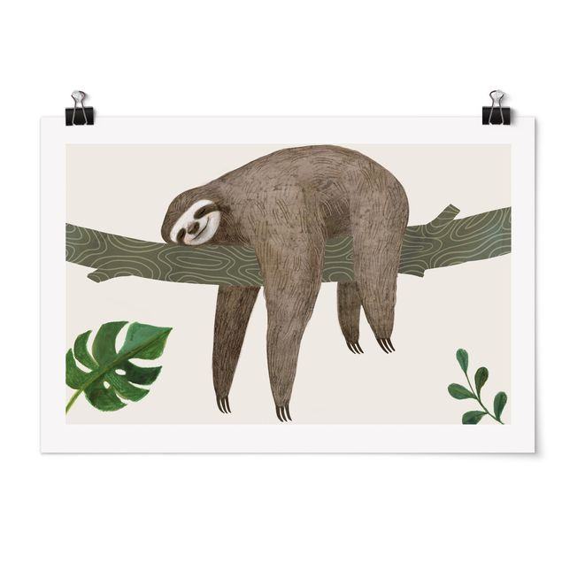Poster animaux Sayings Sloth - Chill