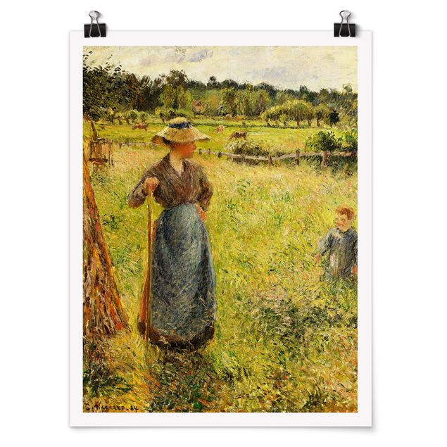 Romantisme tableau Camille Pissarro - Le faucheur