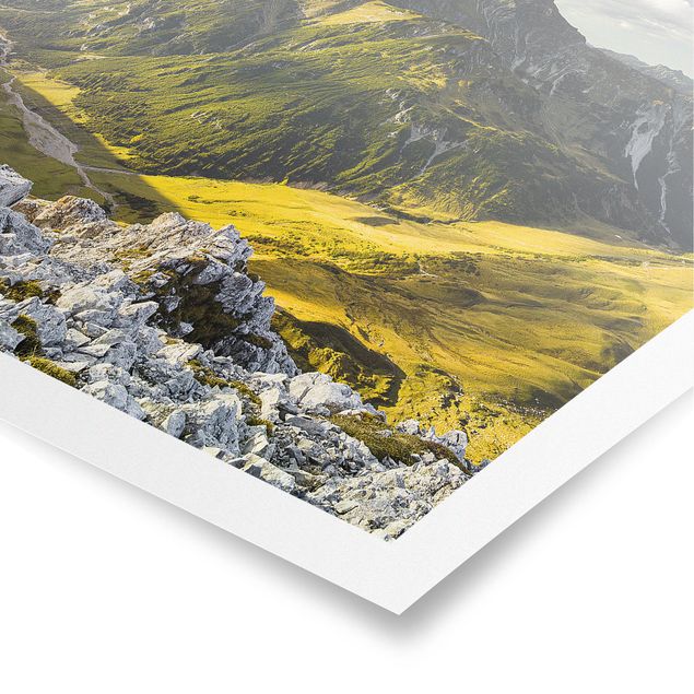 Tableaux modernes Montagnes et vallée des Alpes Lechtal au Tyrol