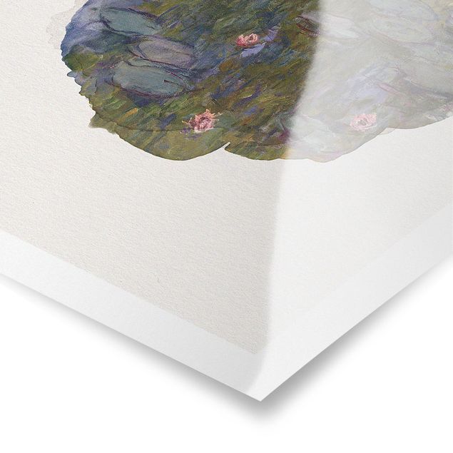 Tableau fleurs Aquarelles - Claude Monet - Nénuphars (Nympheas)
