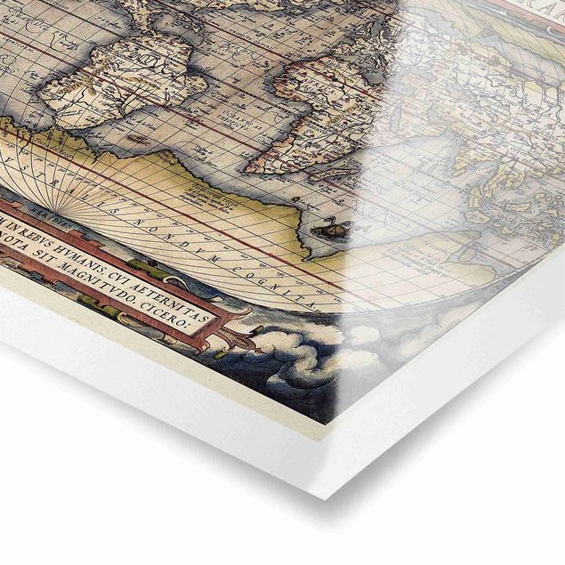 Posters Carte historique du monde Typus Orbis Terrarum