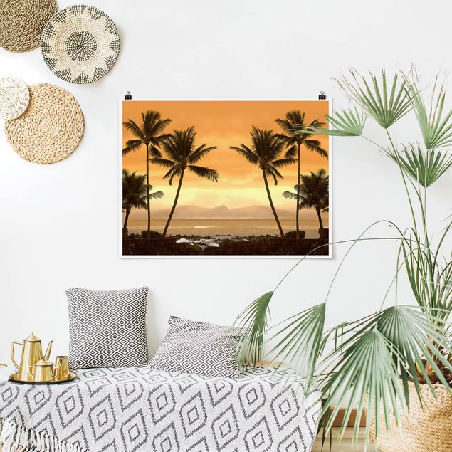 Tableau paysages Coucher de soleil des Caraïbes II