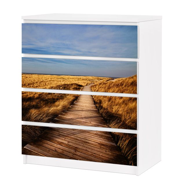 Papier adhésif pour meuble IKEA - Malm commode 4x tiroirs - Dune Path On Sylt