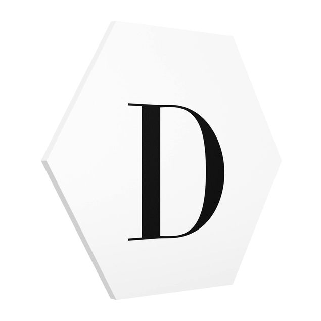 Tableaux lettres Lettre Serif Blanc D