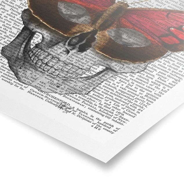 Poster animaux Scary Reading - Masque de papillon