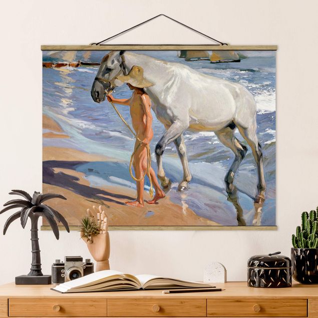 Déco murale cuisine Joaquin Sorolla - Le bain du cheval