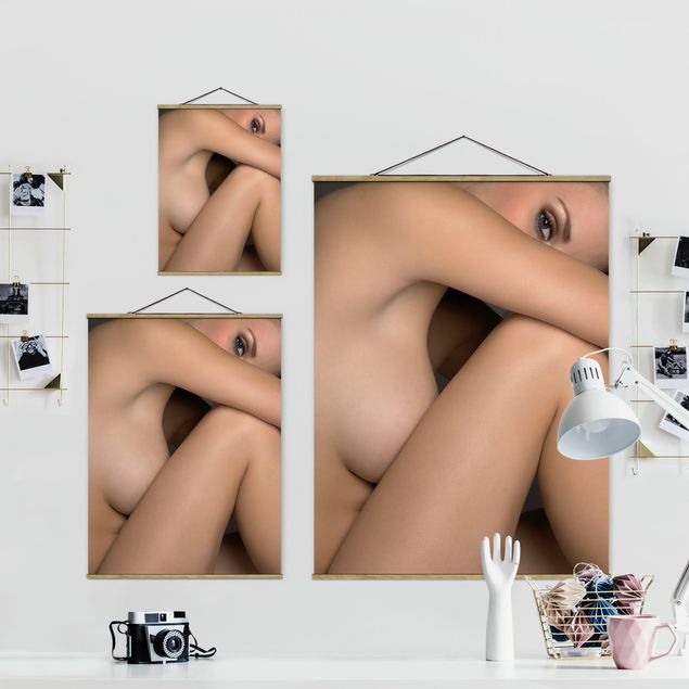 Tableau textile Photo latérale de femme nue