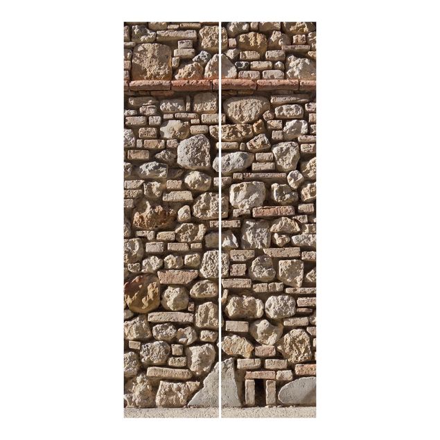 Panneaux coulissants effet pierre et bois Mediterranean Stonewall