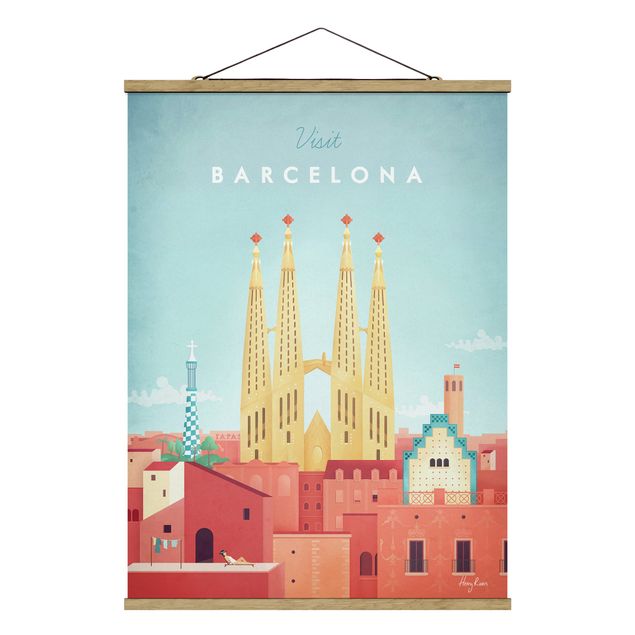 Tableaux reproductions Poster de voyage - Barcelone