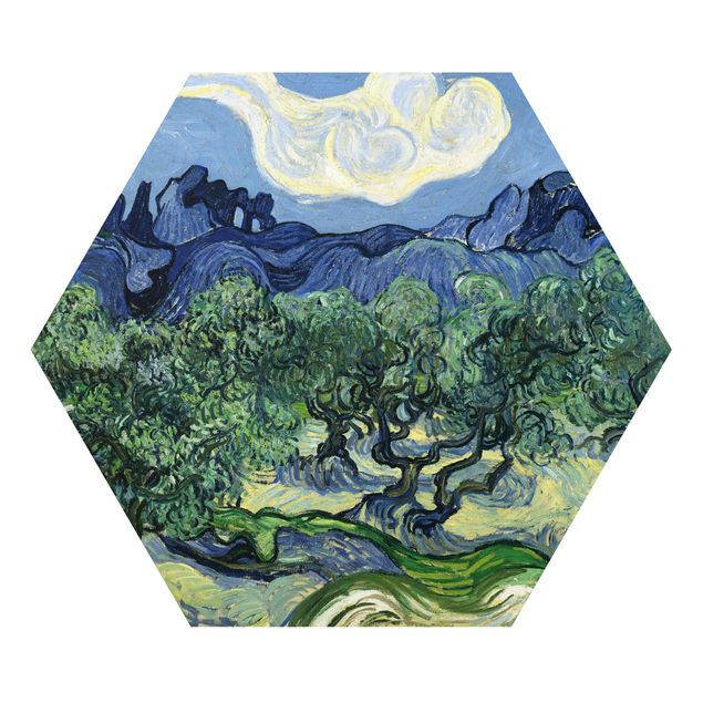 Tableau en pointillisme Vincent Van Gogh - Oliviers