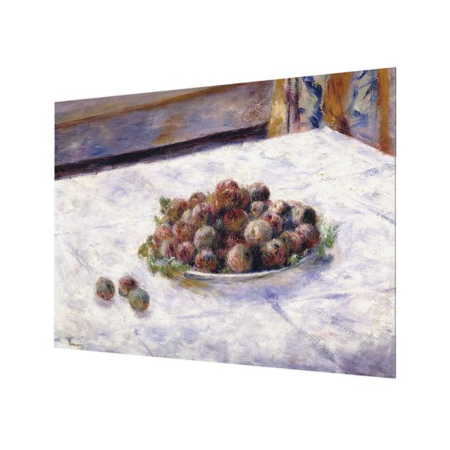 Tableau Renoir Auguste Renoir - Nature morte, une assiette de prunes