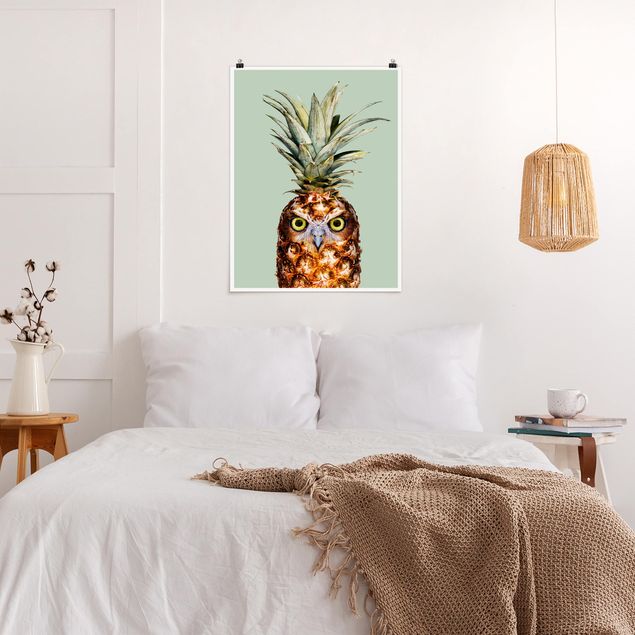 Tableaux moderne Ananas avec hibou