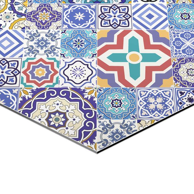 Hexagone en alu Dibond - Backsplash - Elaborate Portoguese Tiles