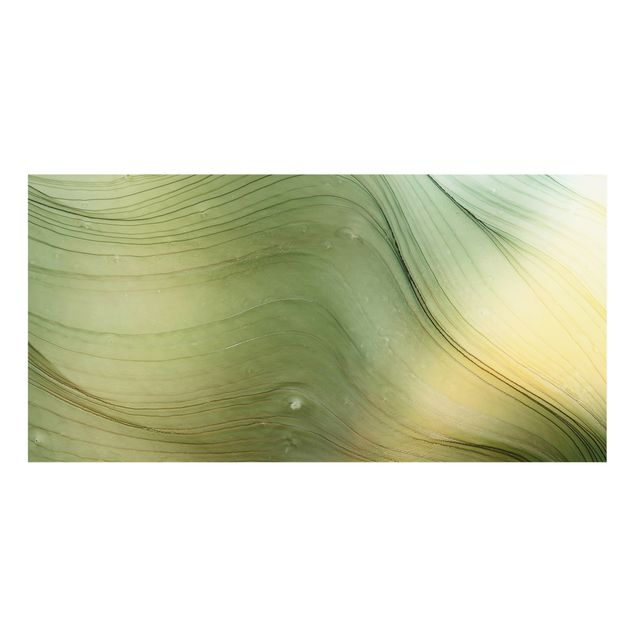 Fonds de hotte - Mottled Green With Honey Yellow - Format paysage 2:1