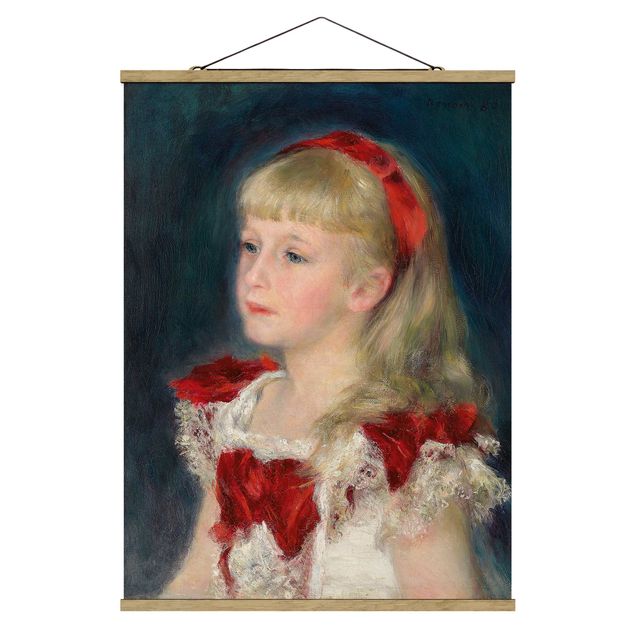 Tableau moderne Auguste Renoir - Mademoiselle Grimprel avec un ruban rouge