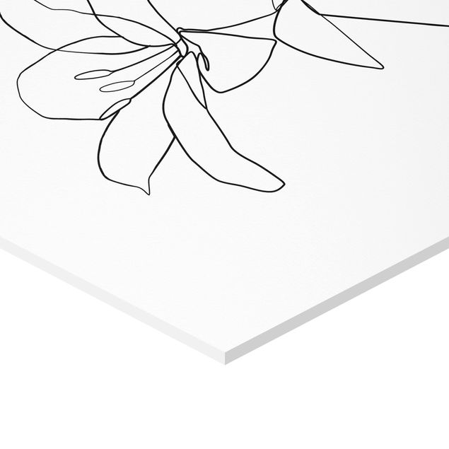 Tableaux Line Art Fleur Noir et Blanc