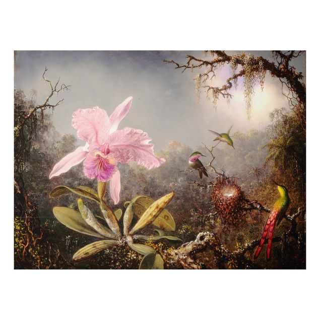 Tableau orchidée Martin Johnson Heade - Orchidée et trois colibris