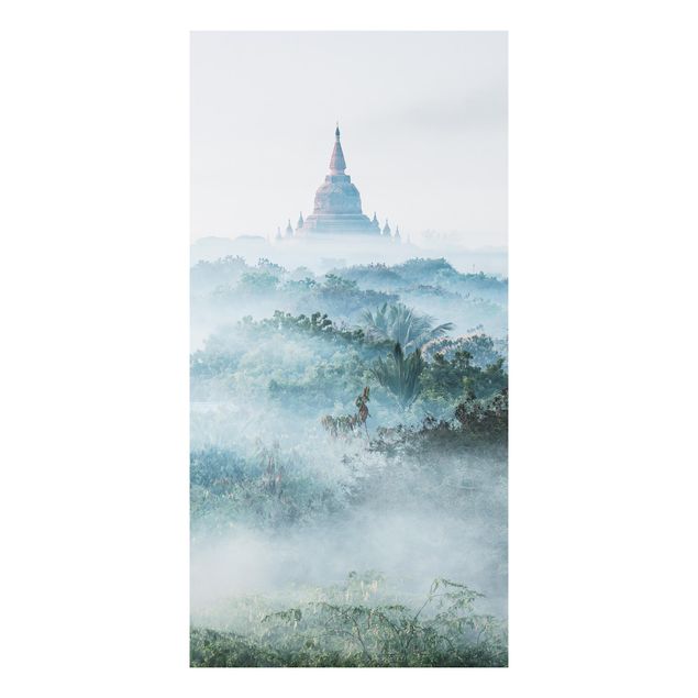 Tableaux paysage Brouillard matinal sur la jungle de Bagan