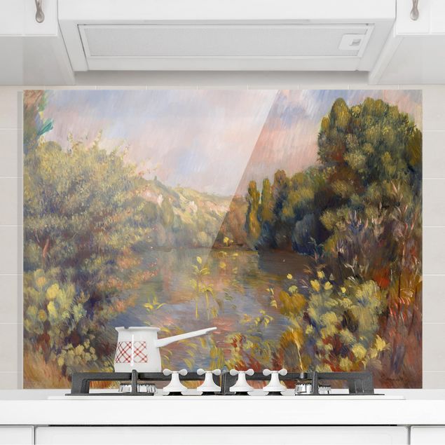 Déco mur cuisine Auguste Renoir - Paysage au bord du lac