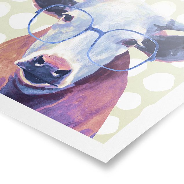 Posters animaux Animaux avec lunettes - Vache