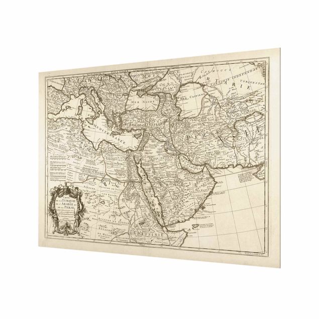 Fonds de hotte - Vintage Map The Middle East - Format paysage 4:3