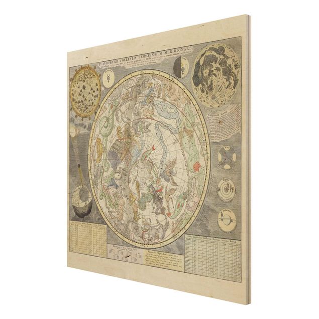 Tableaux muraux Ancienne carte des étoiles vintage