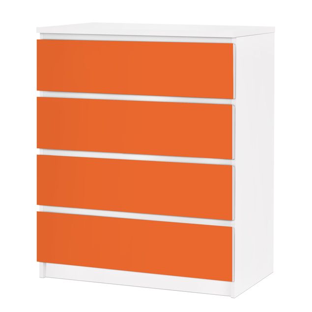 Papier adhésif pour meuble IKEA - Malm commode 4x tiroirs - Colour Orange