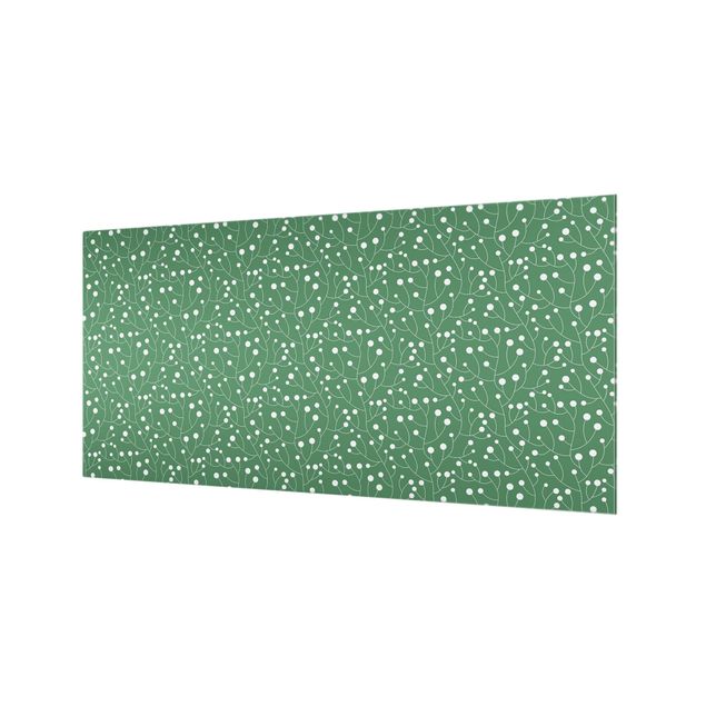 Fonds de hotte - Natural Pattern Growth With Dots On Green - Format paysage 2:1