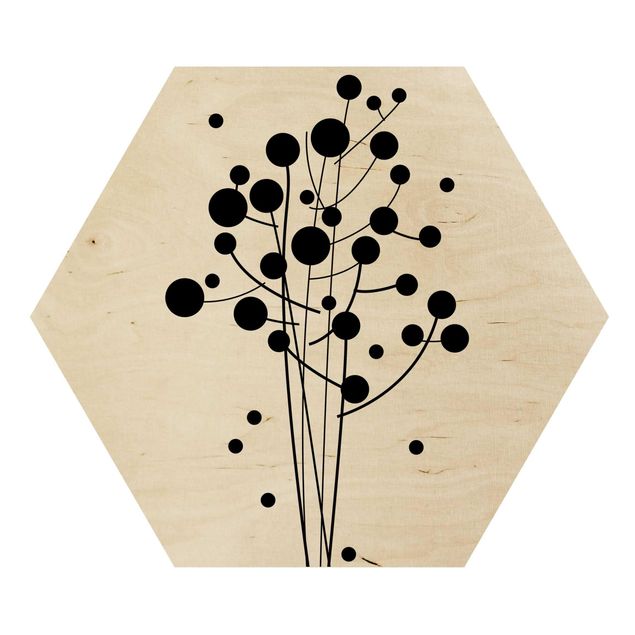 Hexagone en bois - No.SF679 Artflower