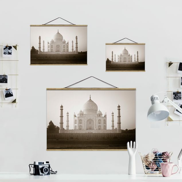 Tableau en tissu avec porte-affiche - Taj Mahal