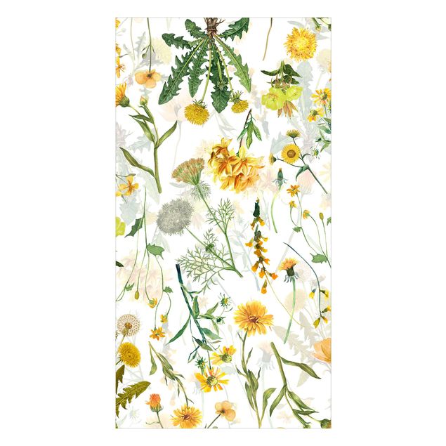 Revêtement mural de douche - Yellow Wild Flowers